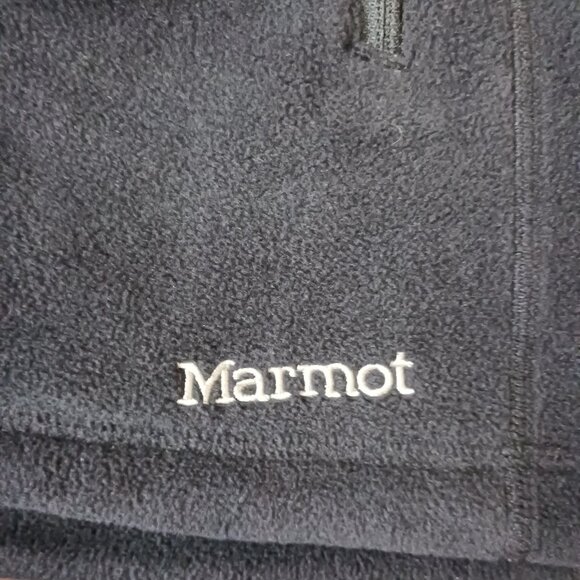 Marmot Women's Medium Fleece Jacket Black Full Zip Pockets Google Cloud Polartec - Picture 4 of 8